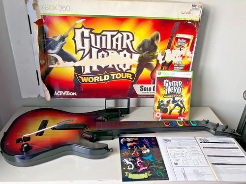 Xbox 360 boxed guitar hero - 360,